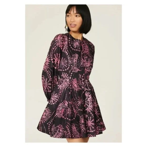 KAHINDO Mara Tie Dye Mini Dress Cutout Size 4 Kahindo Dress Kahindo Kahindo - Picture 3 of 8